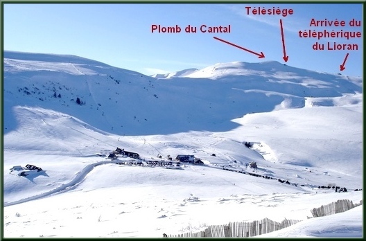 Pistes en direction du Plomb du Cantal