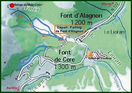 carte Font d'Alagnon